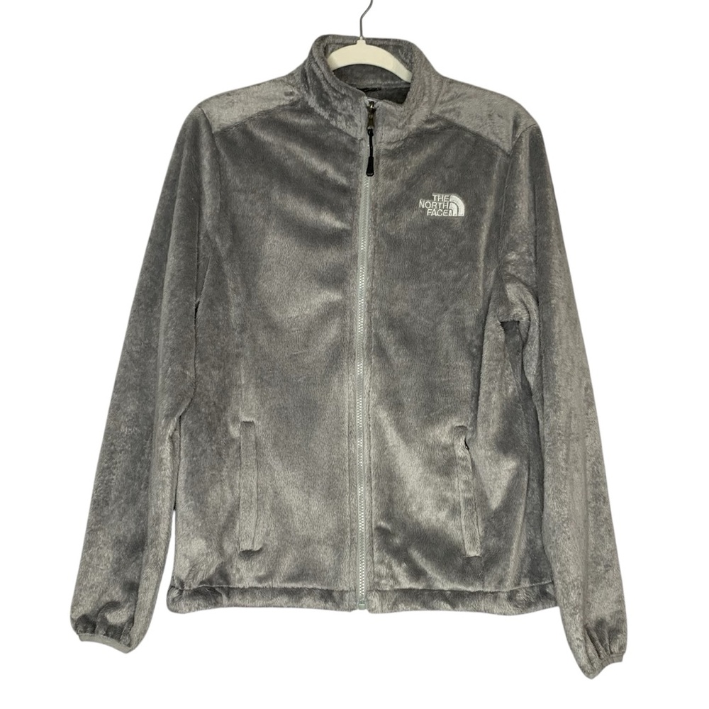 The North Face gray Osito fleece long sleeve zip up jacket. Size‎ M